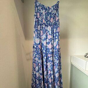 NWOT! Abel the Label Anthropologie Bluebell Strapless Maxi Dress Size XS